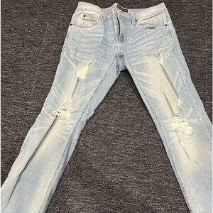 Empyre pre torn jeans 33 x 32 w forgiving elastic fit